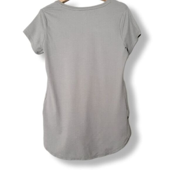 HEAD Athletic Scoop Neck Top Gray Hi-Low Hem Sz M - Picture 2 of 9